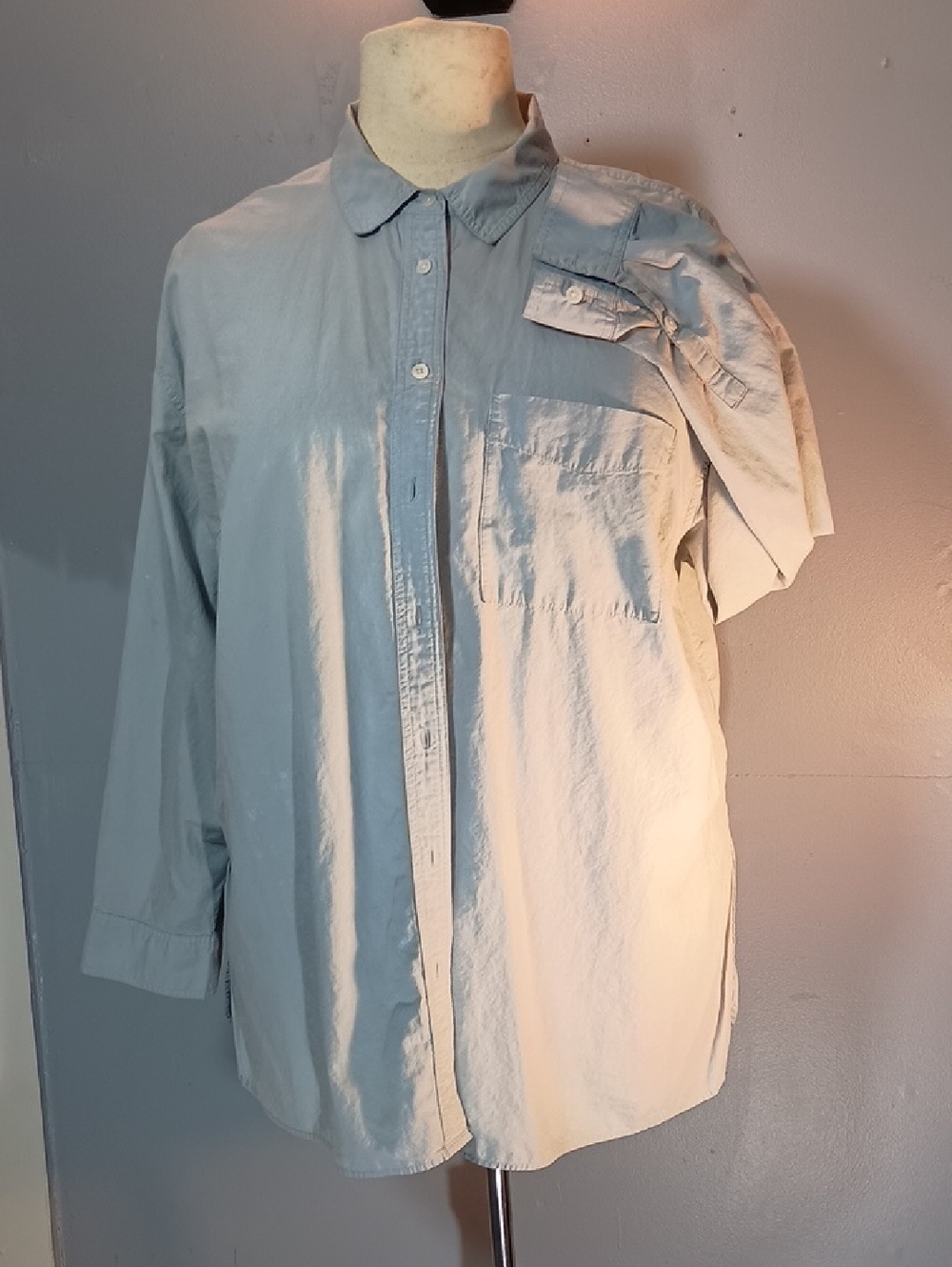 Madewell Light Blue Women's Big Shirt - Classic Button-Front